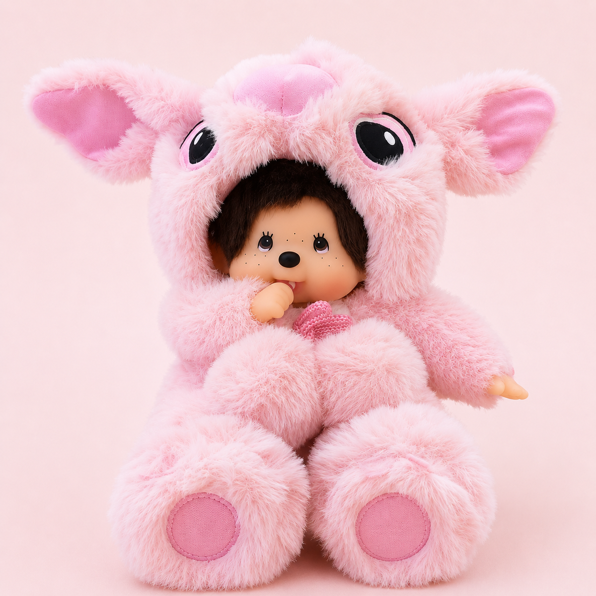 Mengqiqi Monchhchi Large Pink Stitch Plush 20cm