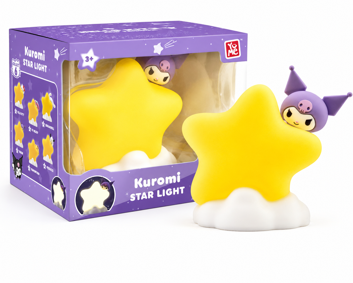 Kuromi Star Touch Light By Bandai YuMe approx 9cm