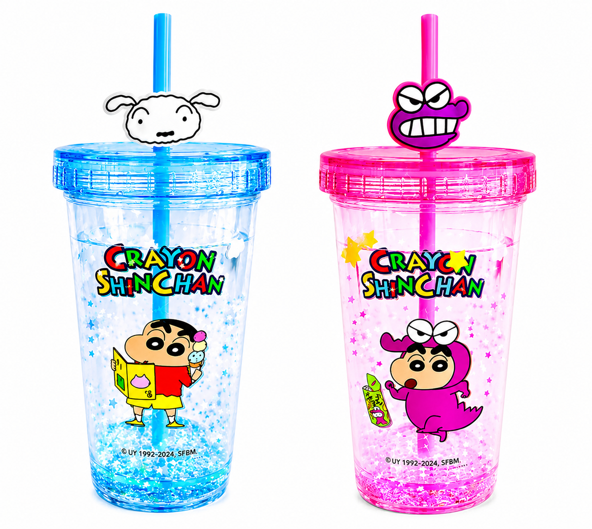 Miniso Crayon ShinChan Double Wall Cups 320ml in Pink