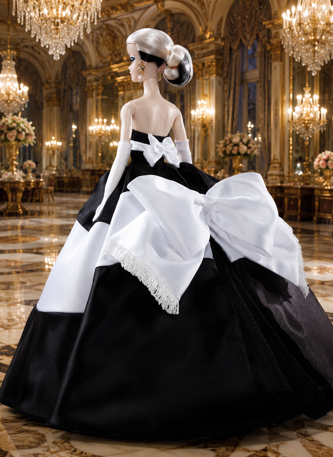 Mattel Barbie Gold Label 60th Anniversary Silkstone Signature Black & White Forever Doll