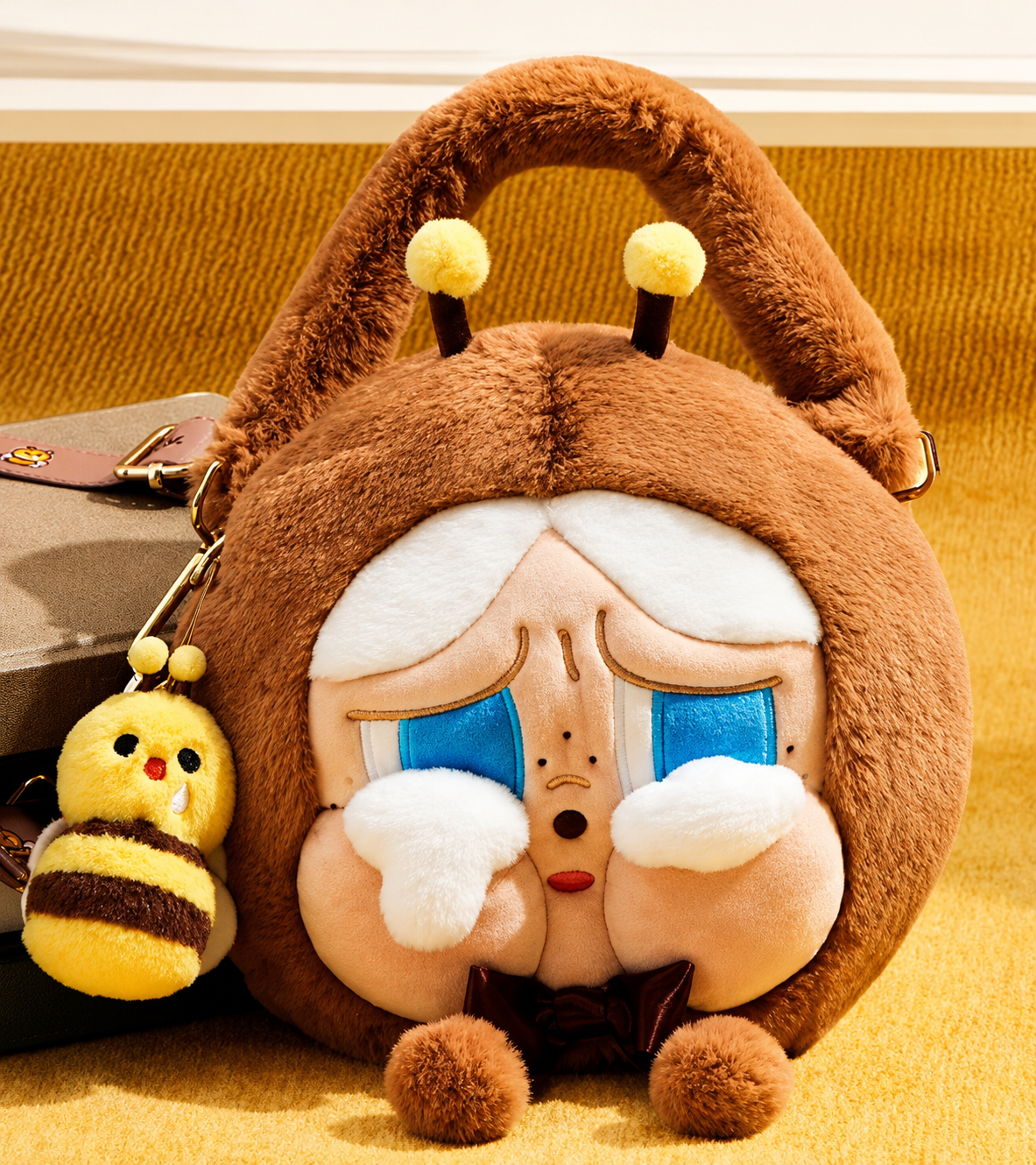 Crybaby Crying Again Series Big Head Plush Bag - Crying Bees