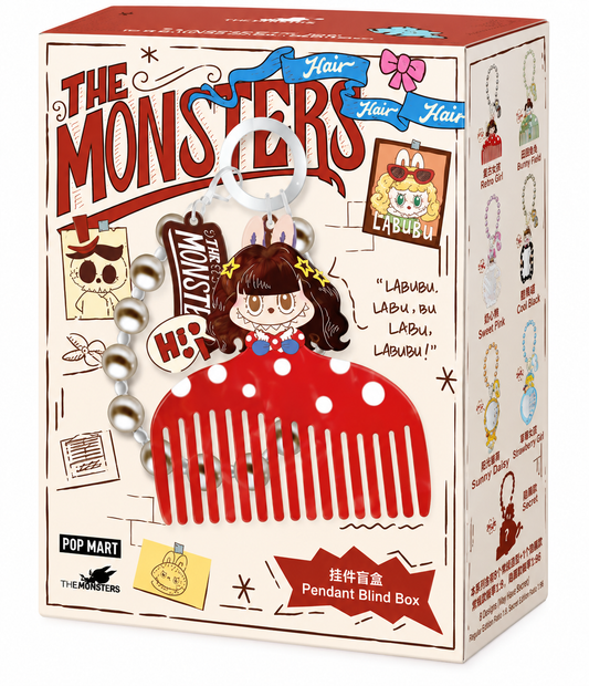 POP MART The Monsters Hair Salon Series pendant blind box packaging