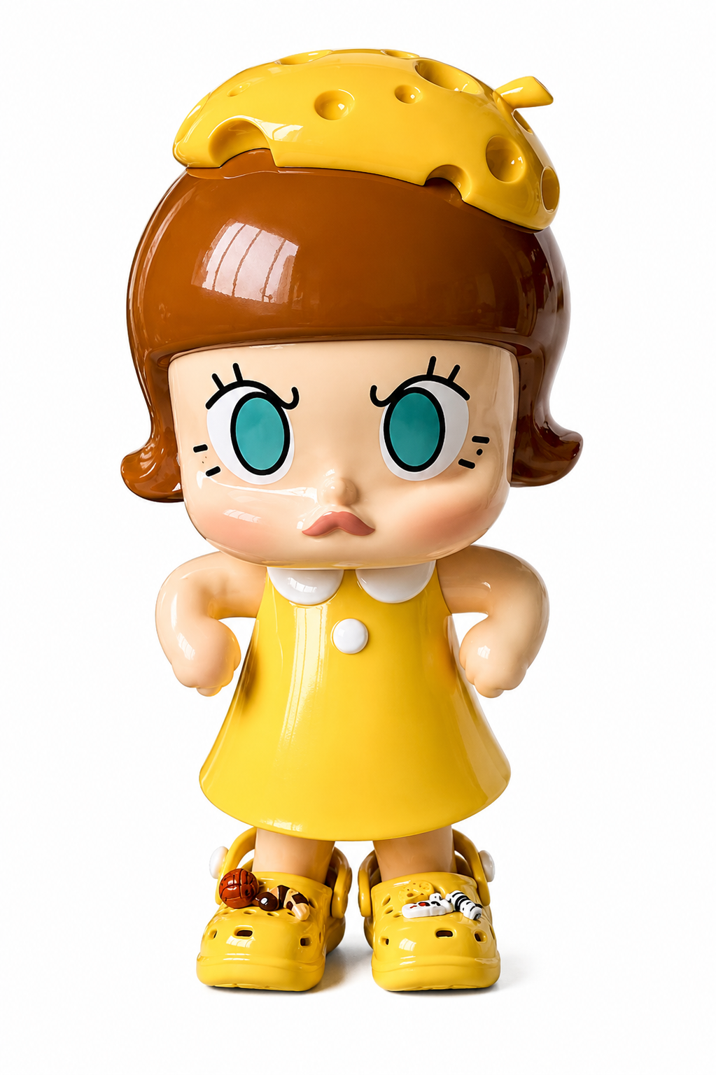 Pop Mart Angry Molly x Crocs Angry Cheese limited edition figure