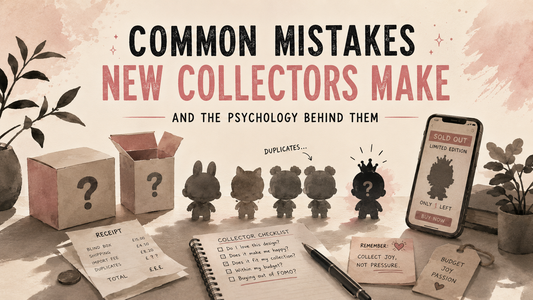 Illustration representing the psychology of collecting and blind box spending