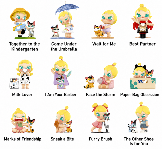 Pop Mart Baby Molly & Baby Tabby Series Figures Blind Box