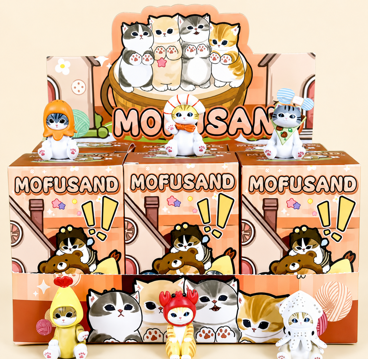 Mofusand Seafood Cats Micro Figure Blind Box