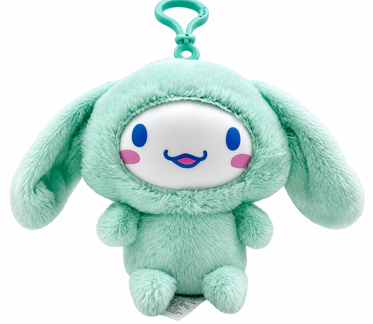 Hello Kitty & Friends Character Bag Clip Plush Pendant - Confirmed Mint Cinnamoroll
