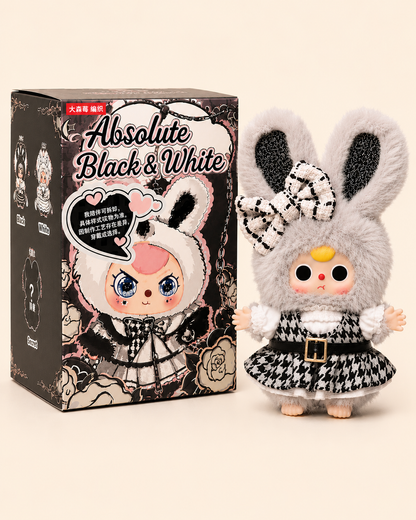 Baby Three Absolute Black & White Series Plush Pendant Blind Box - All Confirmed
