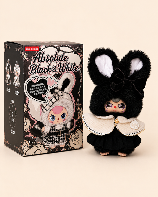 Baby Three Absolute Black & White Series Plush Pendant Blind Box - All Confirmed