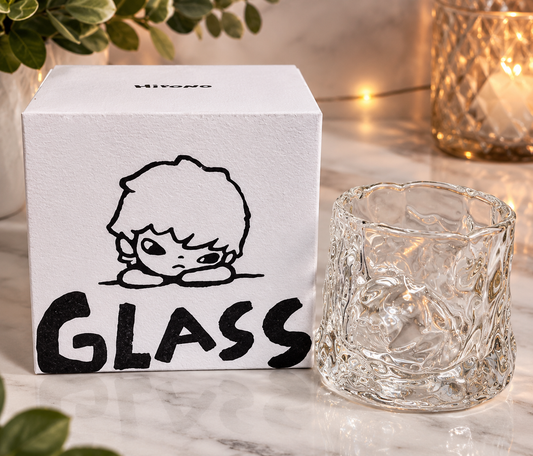 POP MART HIRONO Living Wild whiskey glass with original HIRONO presentation box