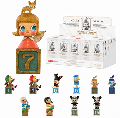 Pop Mart Molly Artline Anniversary Statues Classical Retro Figures - Confirmed
