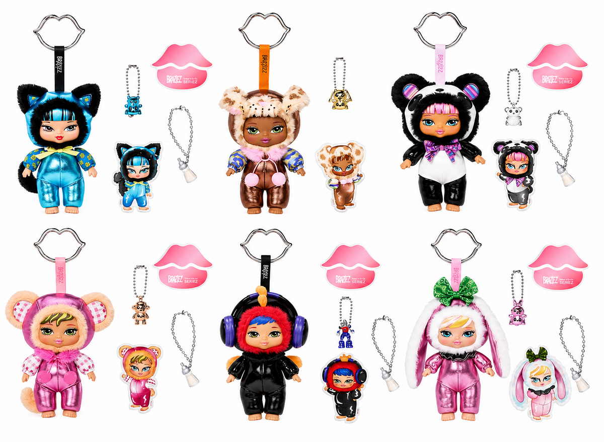 Bratz Bratziez Tokyo a Go-Go Cloe plush keychain with charm sticker and accessories