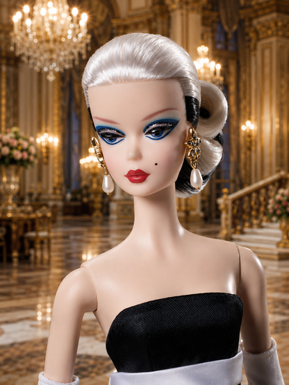 Mattel Barbie Gold Label 60th Anniversary Silkstone Signature Black & White Forever Doll