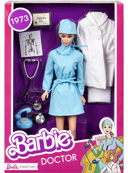 Mattel Barbie Signature 1973 Doctor Reproduction Doll GTJ94