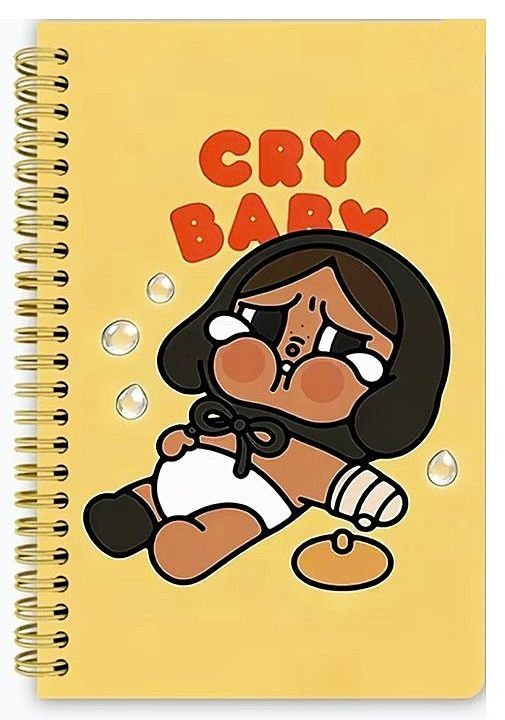 Custom Crybaby Spiral Lined Notebook/Agenda 50 Pages