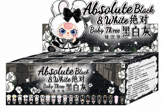 Baby Three Absolute Black & White Series Plush Pendant Blind Box - All Confirmed
