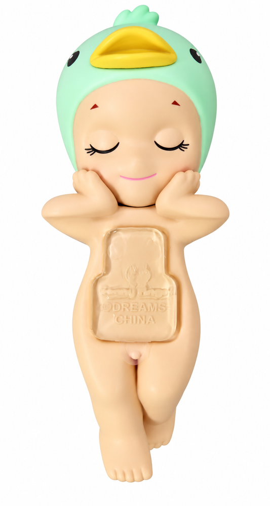 Sonny Angel HIPPERS Dreaming Series Duck confirmed figure with mint green duck hood