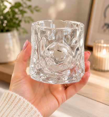 POP MART HIRONO Living Wild whiskey glass and presentation box lifestyle product image