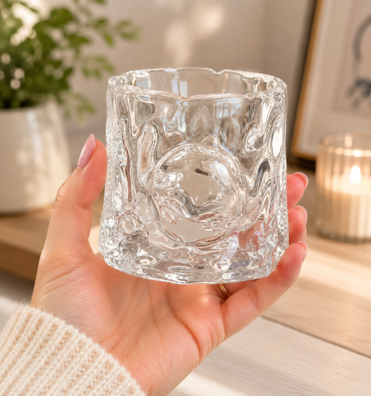 POP MART HIRONO Living Wild whiskey glass and presentation box lifestyle product image