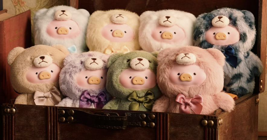 TOYZERO + Lulu The Piggy Blind Box Vintage Teddy Shop Series Plush Keychain