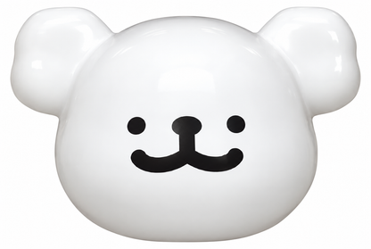 Funism Maltese Sweet Box Series white puppy-head blind-box capsule featuring rounded ears and an adorable black smiling face.