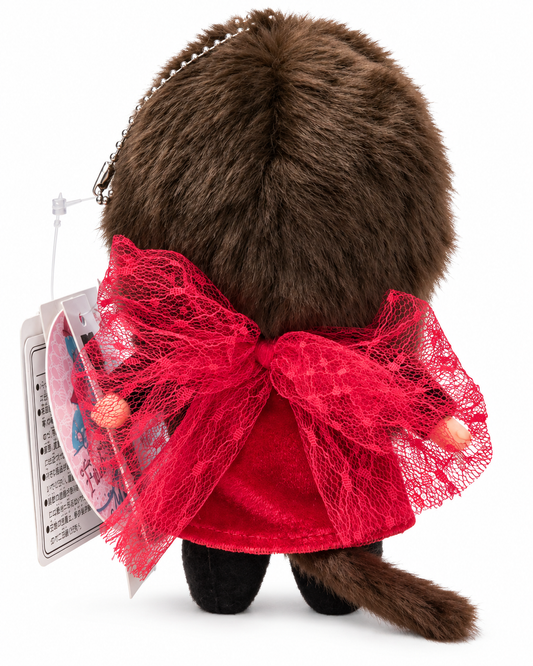 Sekiguchi Rare Monchhichi Big Face Fashion Charm Adult Chic Red Dress – Overseas Exclusive