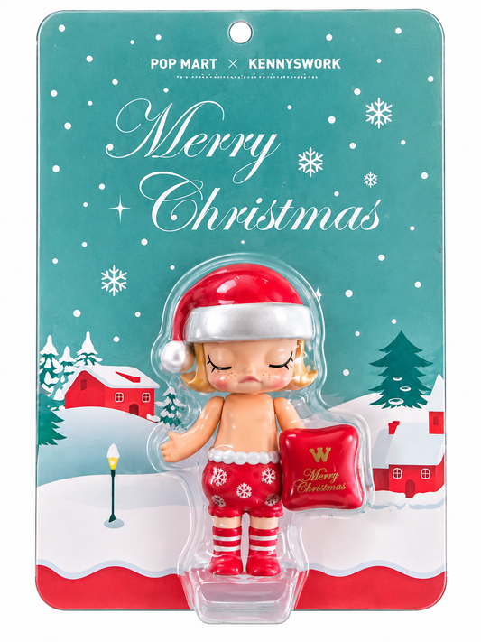 Pop Mart × Kennyswork Molly Merry Christmas 2017 – Limited Edition Blister Card Figure