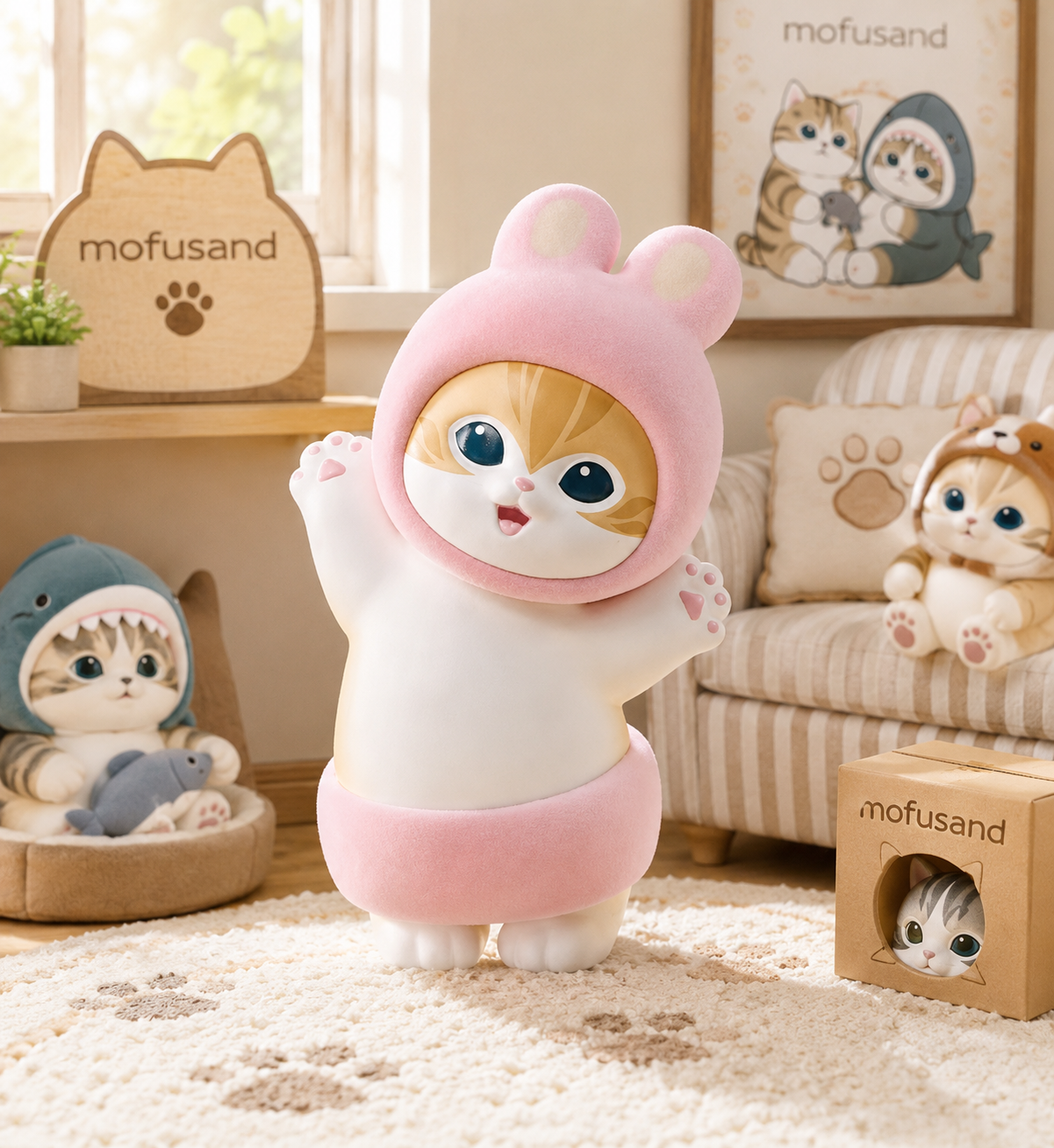 MINISO x Mofusand Fluffy Party Confirmed Flocked Figures