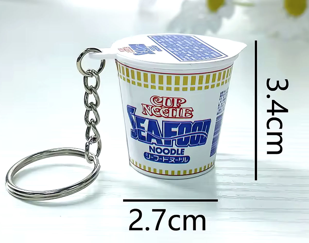 Kawaii Japanese Mini Ramen Instant Cup Noodles Keyring Bag Charm