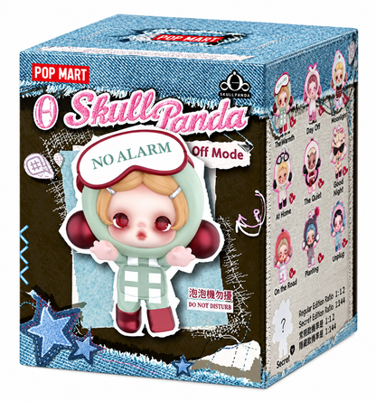 POP MART SKULLPANDA Off Mode POP ATTACH Hit Snooze original blind box on white background