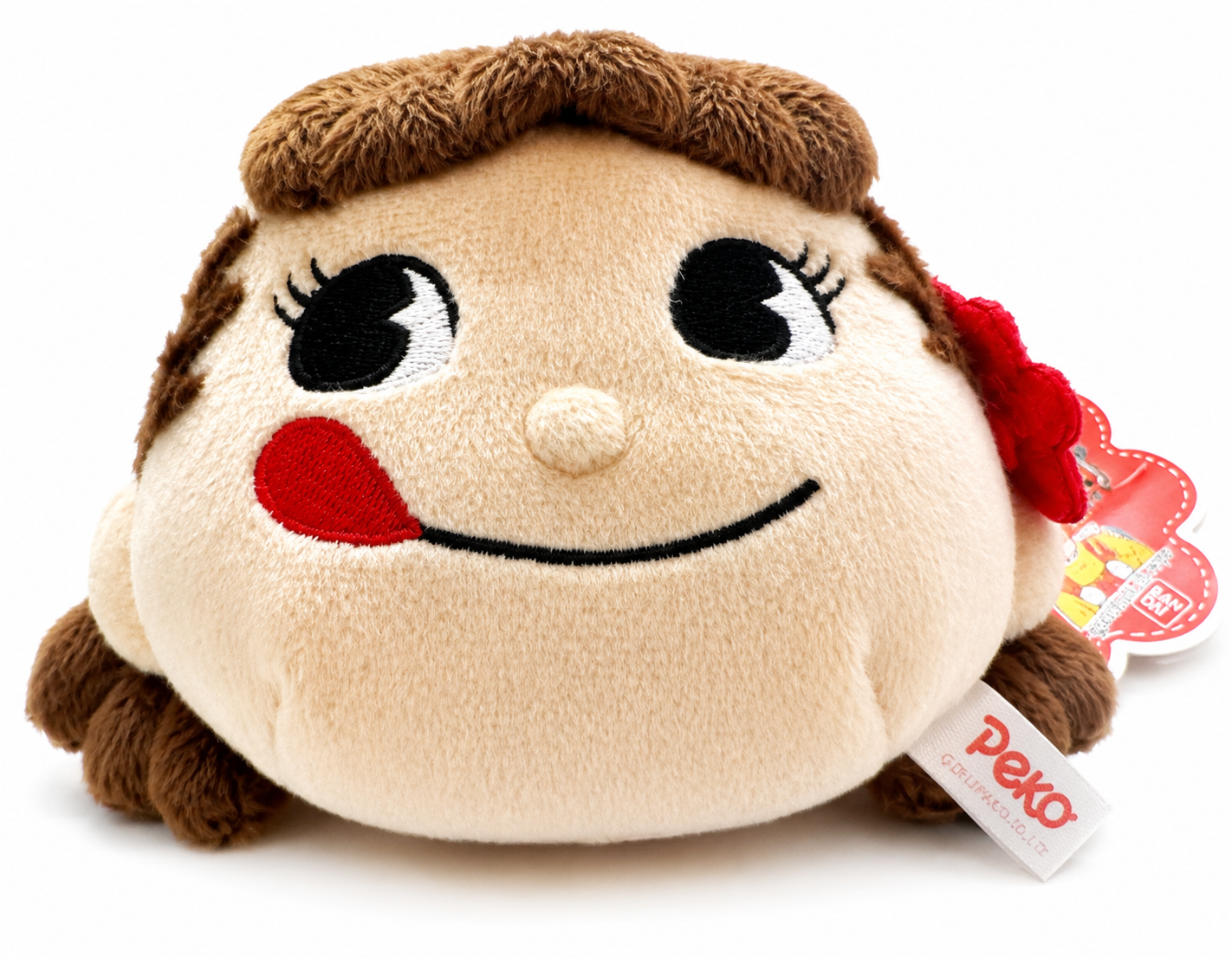 Rare Fujiya Peko-Chan Plush Gamaguchi Coin Purse Keychain – Bandai Japan 2013