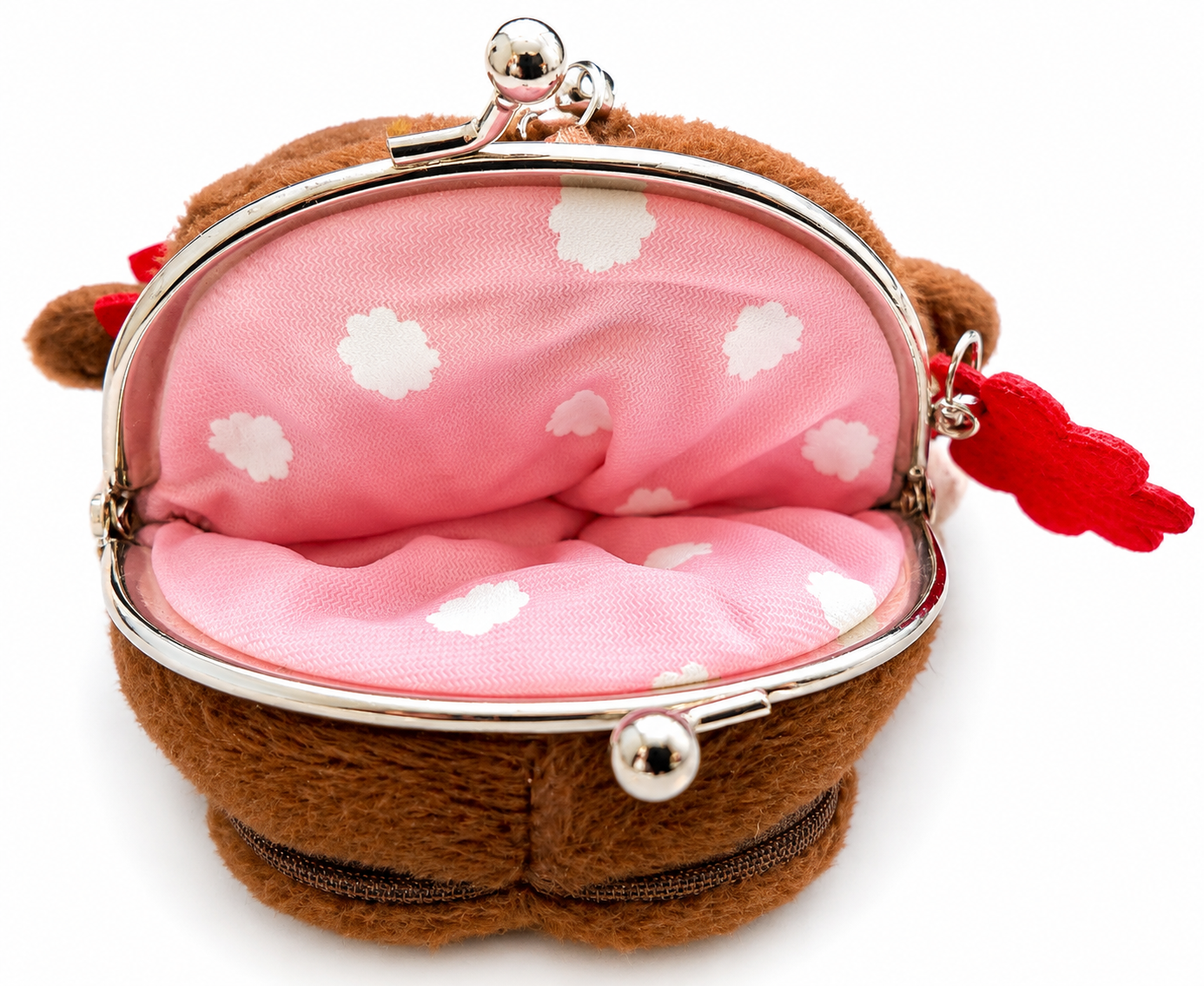 Rare Fujiya Peko-Chan Plush Gamaguchi Coin Purse Keychain – Bandai Japan 2013