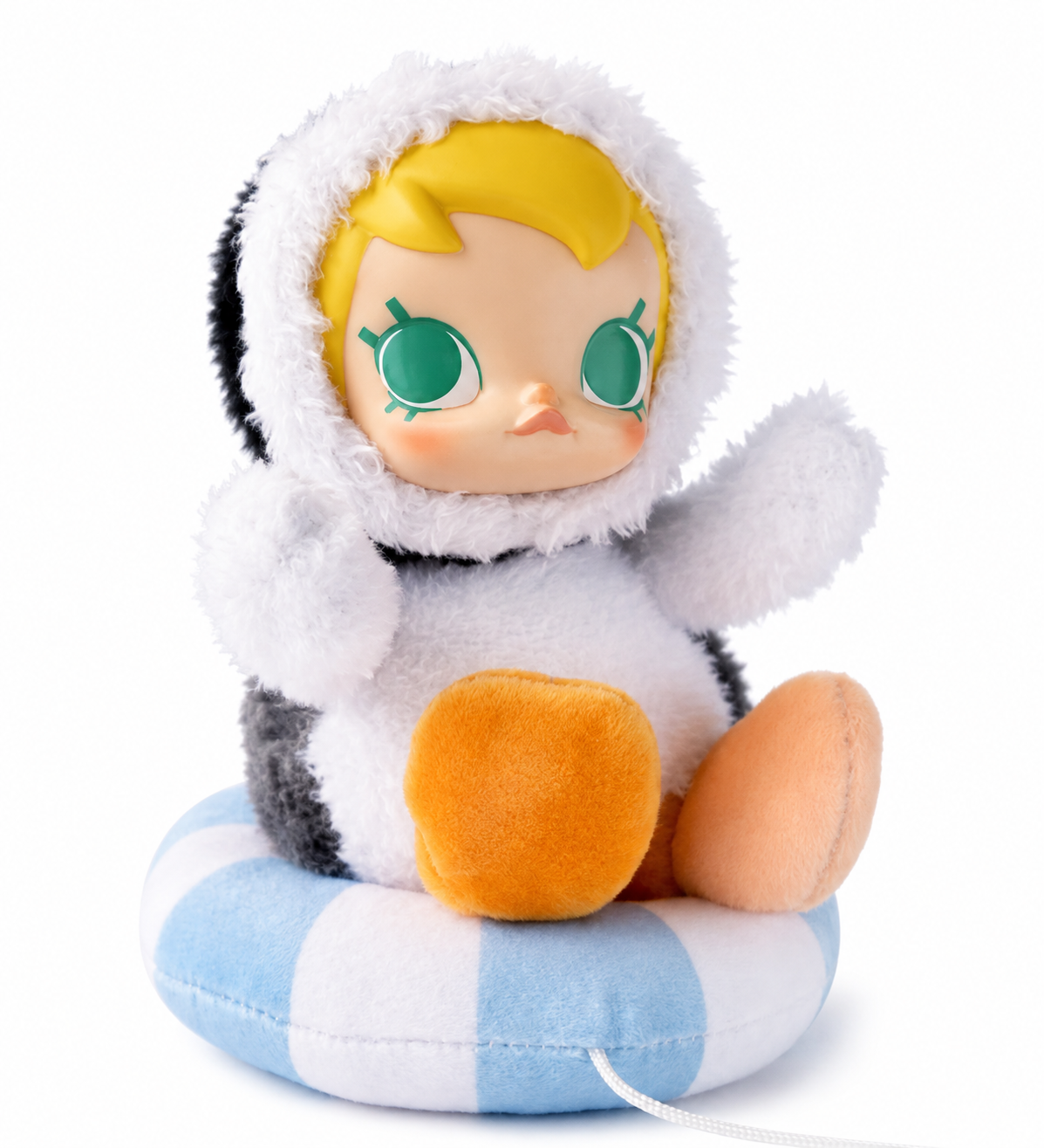 Pop Mart Baby Molly × PINGU Happy Fishing Series Plush Pendant Little Fishing Boat