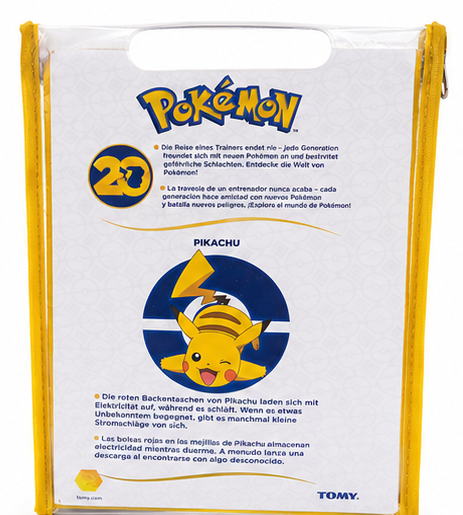 TOMY Pokémon 20th Anniversary Pikachu #025 Winking Plush – 2016 – Original Collector Case