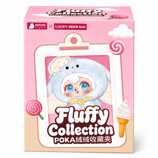 NORORO Studio × Lucky Deer Nai – NINI Poka Fluffy Collection Series Plush Pendant Shimmer Lake