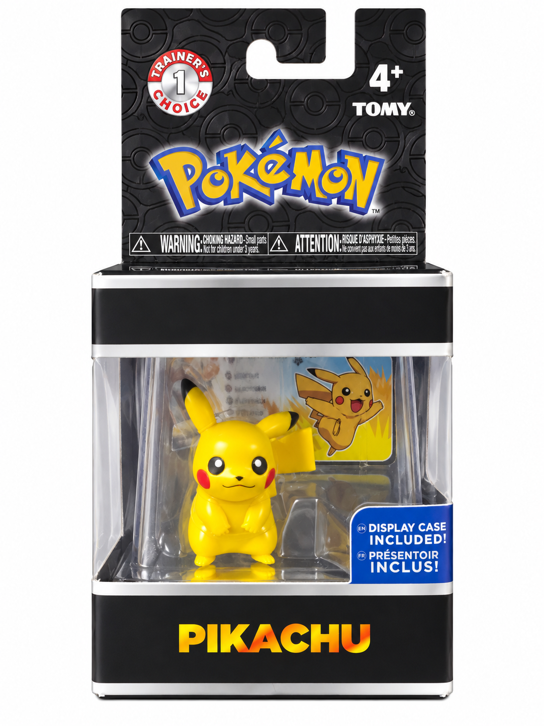 TOMY Pokémon Trainer’s Choice Pikachu Kanto Region figure with display case in original 2014 packaging