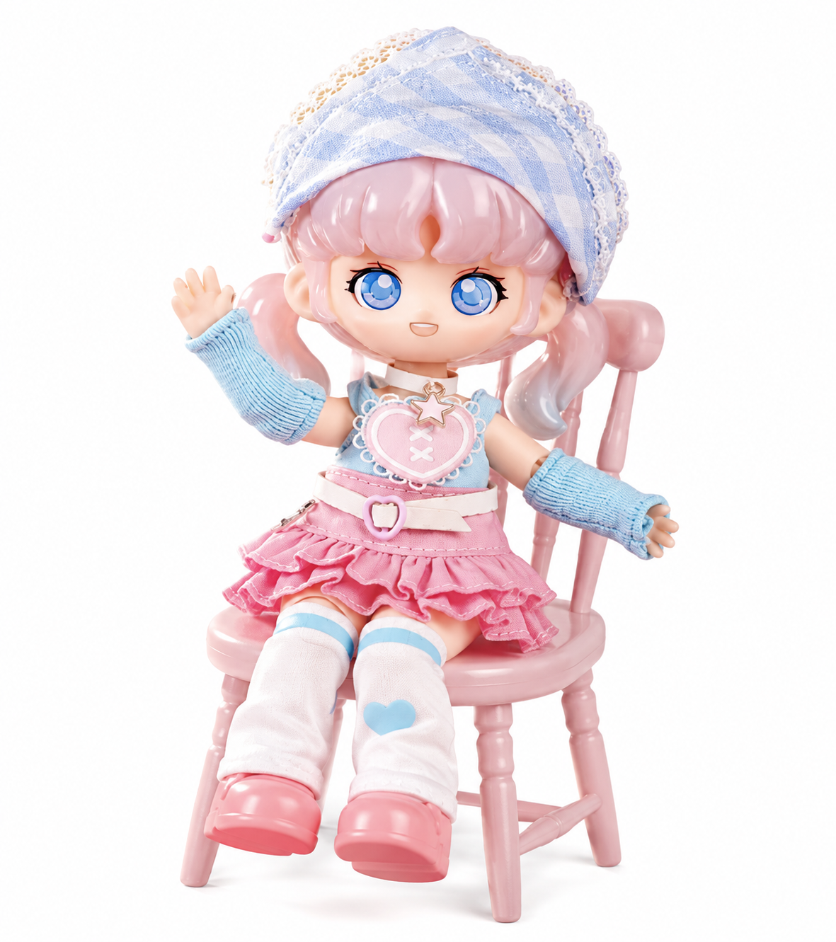 SIMONTOYS TEENNAR Campus Idol Series – Sweet Rocker BJD Collectible Doll – 14cm