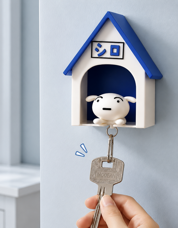 Crayon Shin Chan SHIRO Wall-Mounted Key Holder – Dog House Return Home