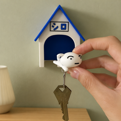 Crayon Shin Chan SHIRO Wall-Mounted Key Holder – Dog House Return Home