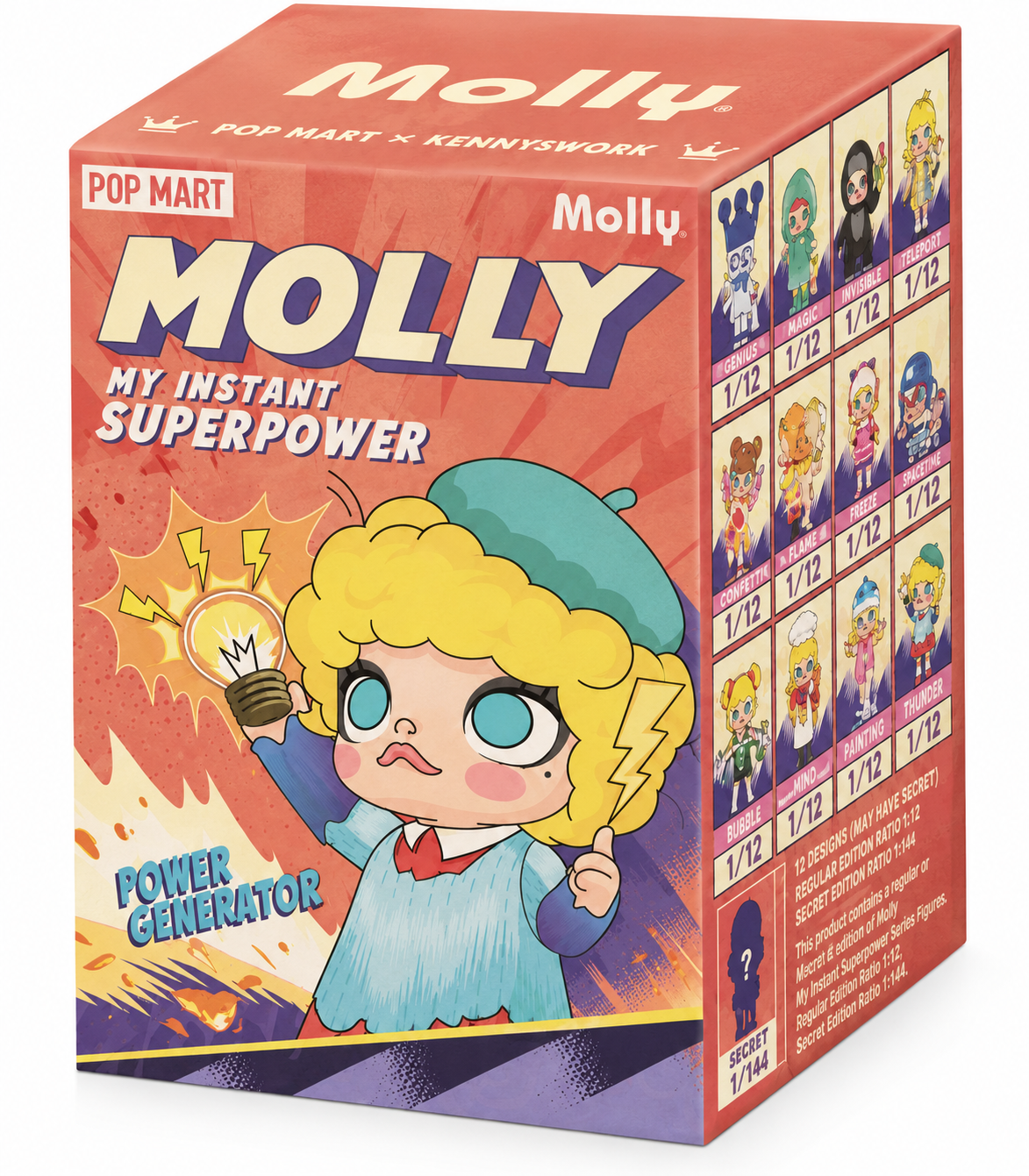 Pop Mart Molly My Instant Superpower Series original collector's box for the Super Magnet figure.