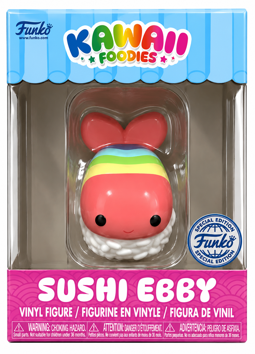 Funko Kawaii Foodies Special Edition Sushi Ebby rainbow sushi vinyl figure in original box
