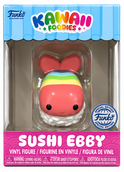 Funko Kawaii Foodies Special Edition Sushi Ebby rainbow sushi vinyl figure in original box