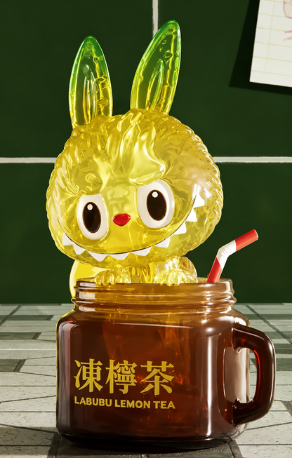 Pop Mart LABUBU Lemon Tea Figure Blister Pack