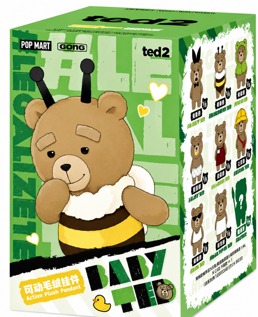 Pop Mart x Gong Ted 2 Baby Ted Action Plush Pendants