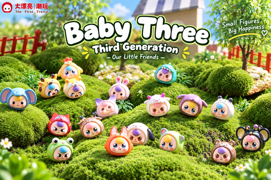 Baby Three Third Generation mini PVC figures from the Our Friends blind box series