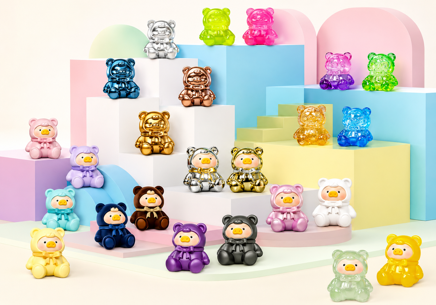 LuLu the Piggy - Teddy Mini Keychain Clear Protective Case (BFF Version)