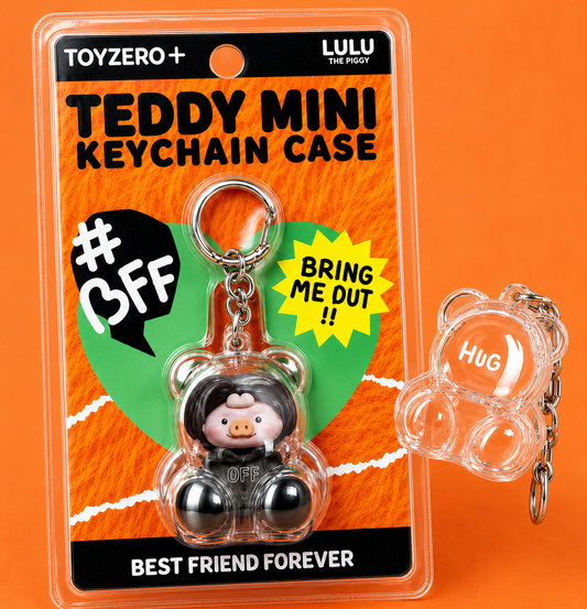 LuLu the Piggy - Teddy Mini Keychain Clear Protective Case (BFF Version)