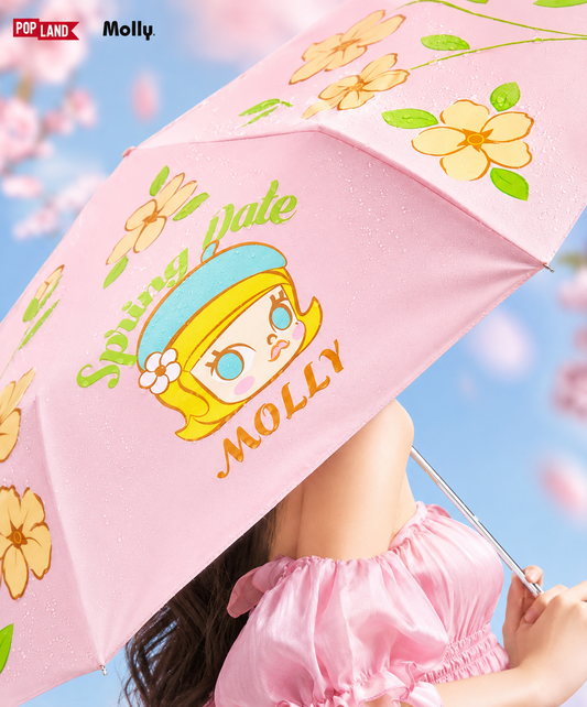 Pop Mart POP LAND Exclusive MOLLY Spring Date Umbrella – Spring Flower Series