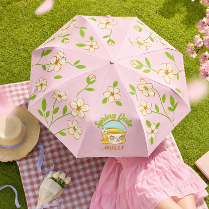 Pop Mart POP LAND Exclusive MOLLY Spring Date Umbrella – Spring Flower Series