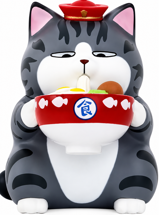 52TOYS Wuhuang & Bazhahei Daily Life Series 4 Confirmed Blind Box Figure - Noodle Eating Kitty
